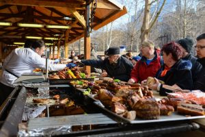 Budapest Mangalica Pork Festival Hairy Pig Food Stall